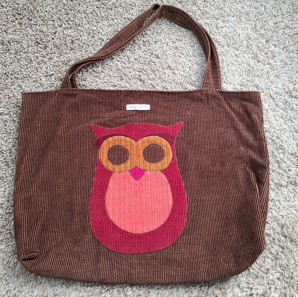 Accessories - Corduroy Owl Bag